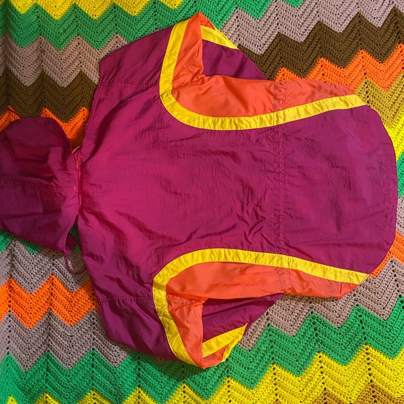 SOLD!! Colorblock Reebok Windbreaker Jacket - Picture 3 of 6